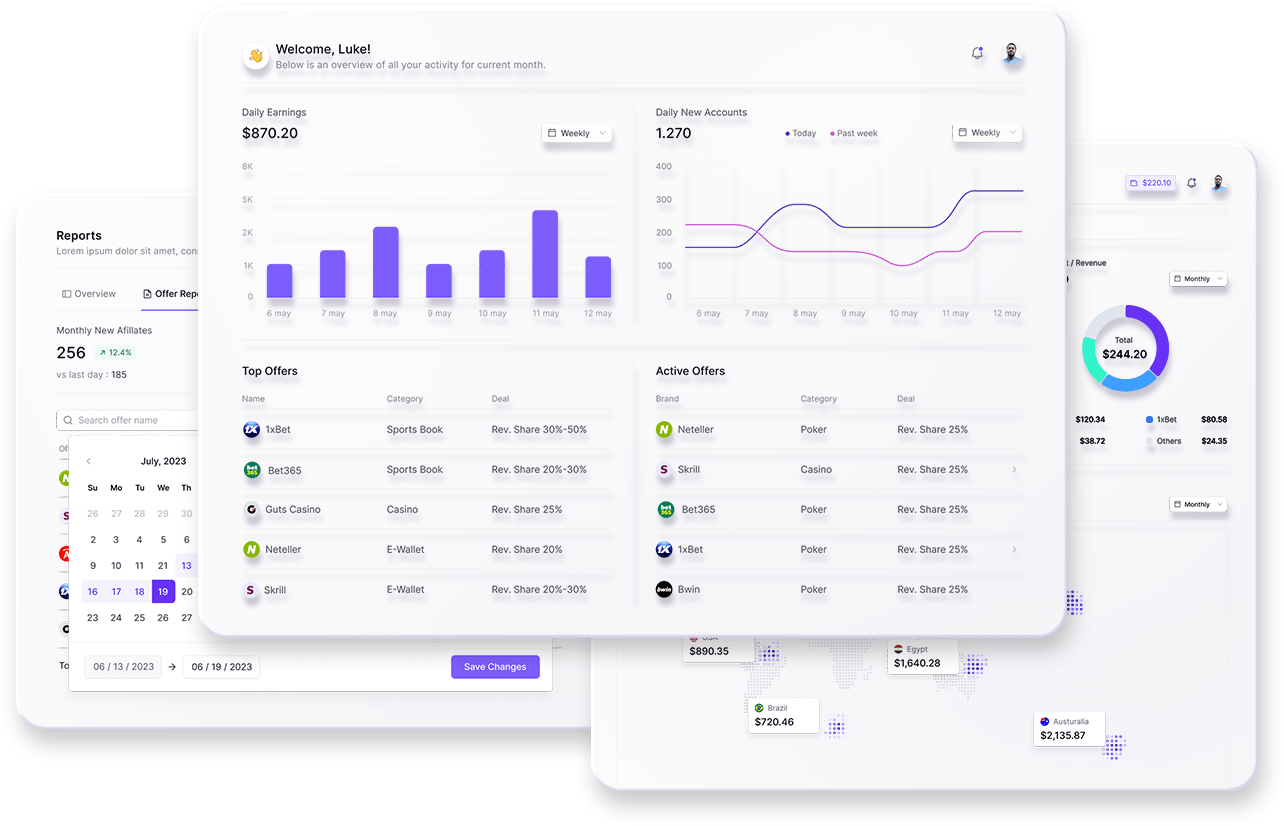 Affiliate platform - manage all offers from one place. 