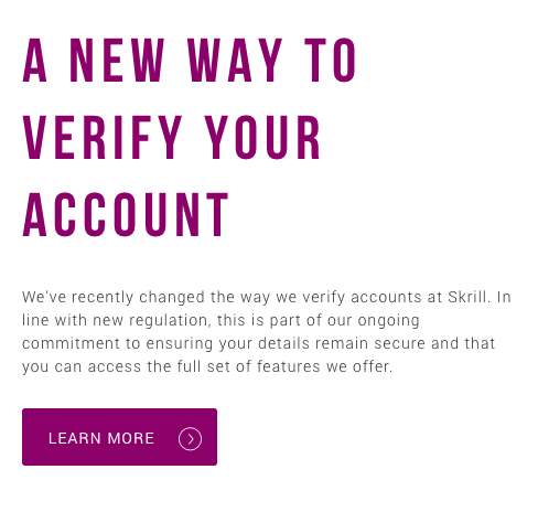 Skrill new verification process 